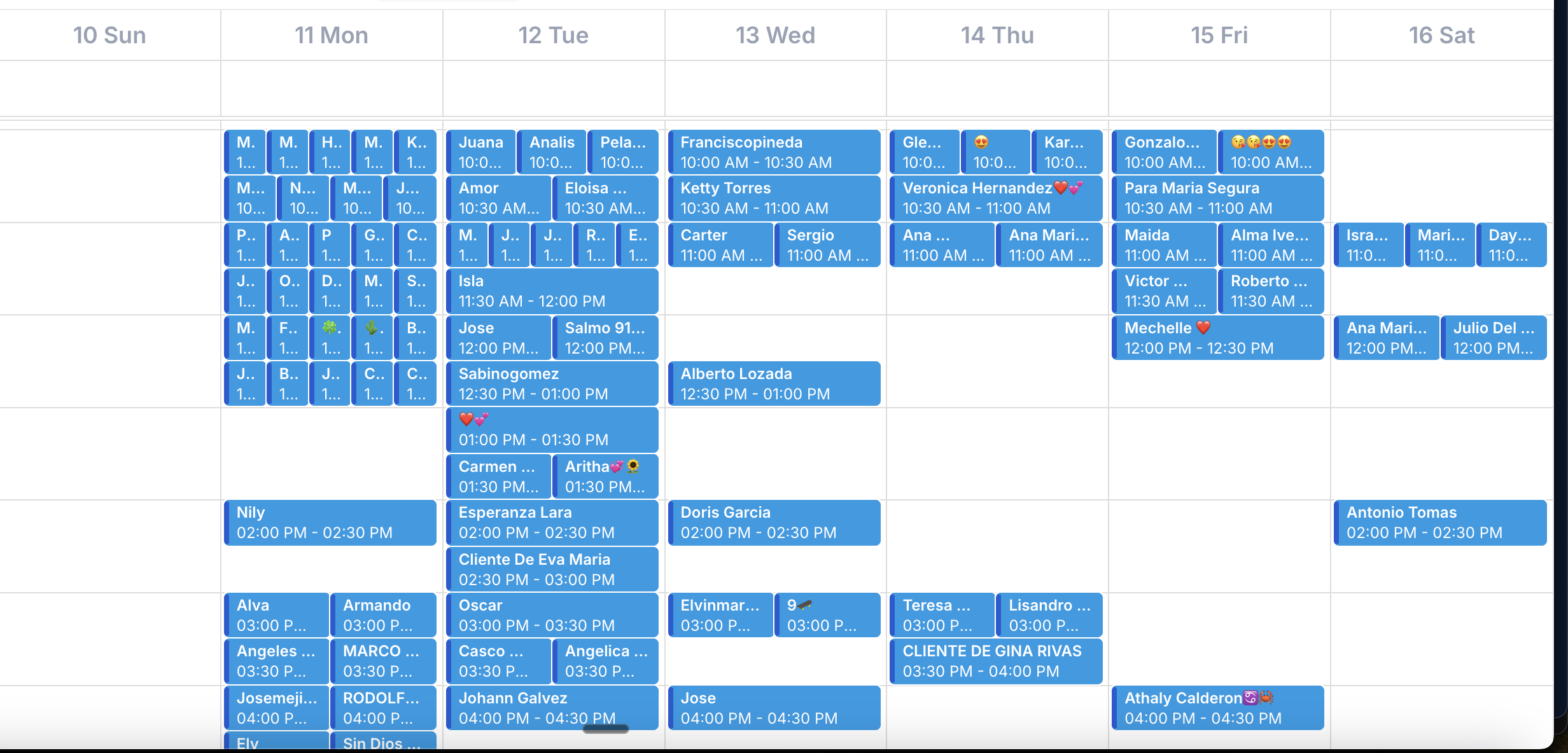 CRM con 112 citas agendadas en 7 días — Método Booked